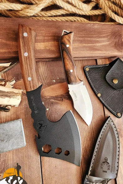 2 Li Outdoor Balta Bıçak Seti Kamp Baltası Bıçağı Budama Baltası BLTX11 - 2