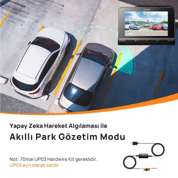 70mai A810 + RC12 Ön ve Arka Araç İçi Kamera Seti - 5