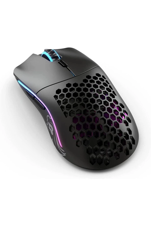 Model O Minus Kablosuz Mat Siyah Orta Küçük El Oyuncu Mouse