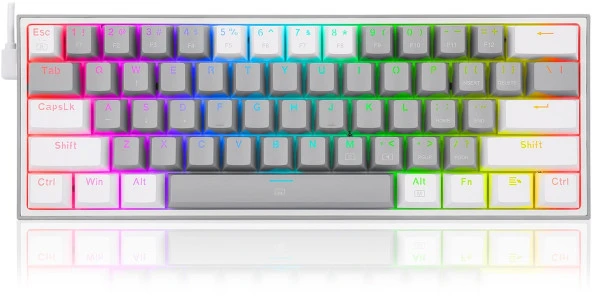 K617-rgb Wg Fızz %60 Q Türkçe Kablolu Mekanik Klavye Beyaz Gri