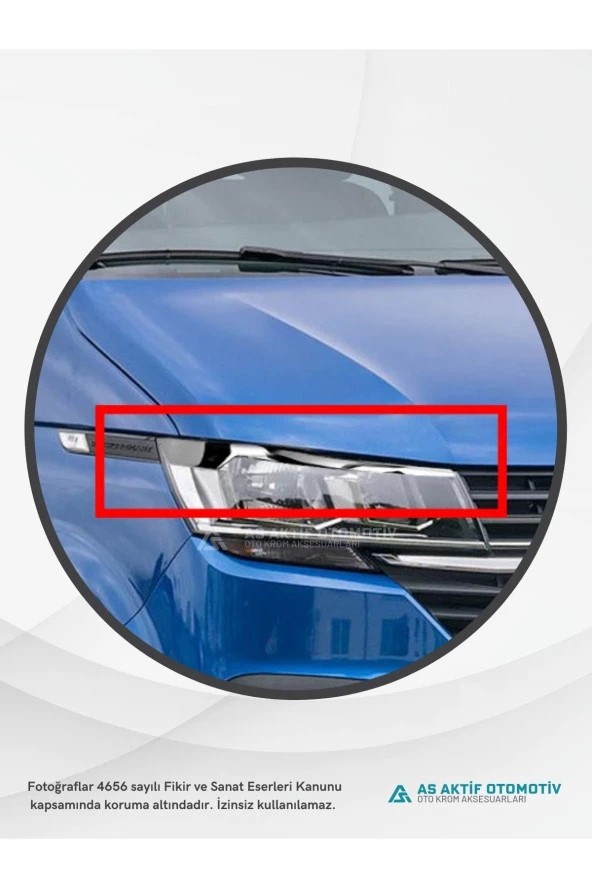 Volkswagen Transporter T6.1 Van Far Üst Çıtası 2 Parça 2020 ve Üzeri Krom Paslanmaz Çelik - 3