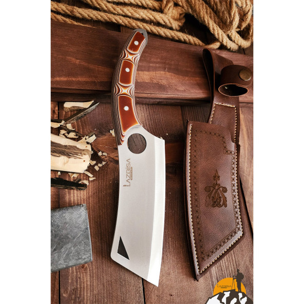 Outdoor Piknik Kamp Bıçağı Bıçak Çakısı Mutfak Bıçak Kılıflı El Yapımı ( OUT100X ) - 3