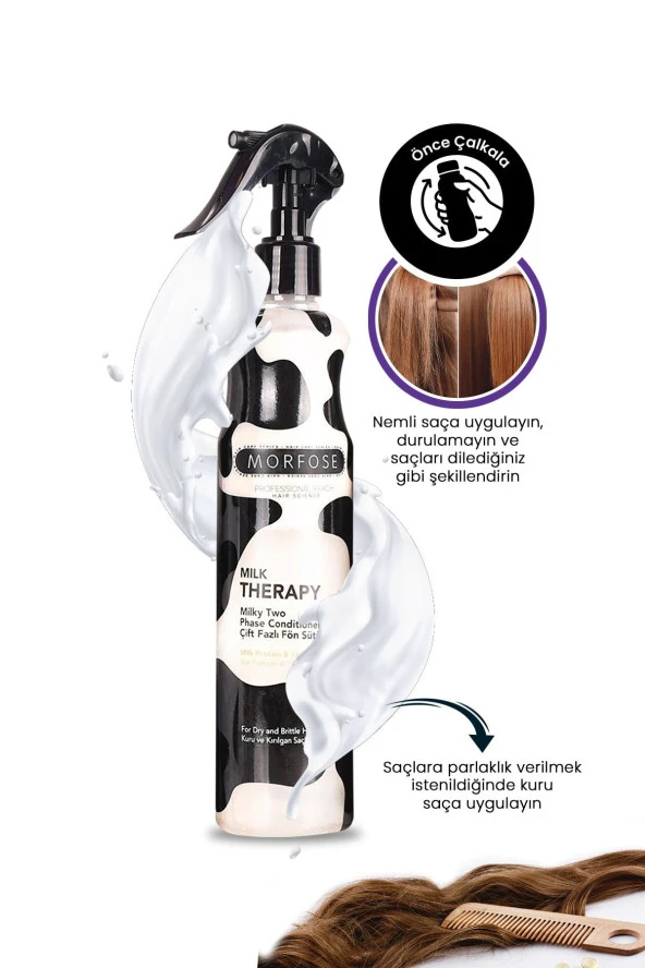 Morfose Milk Therapy Saç Bakım Fön Suyu 400 ml - Resim 3