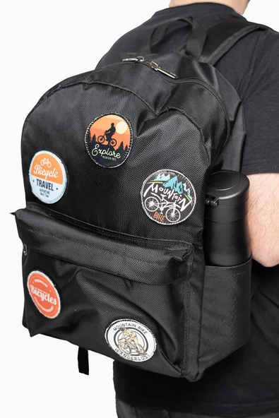 Perlotus Yapışkan Patch Cırtlı Spor Erkek Kadın Sırt Çantası - 4