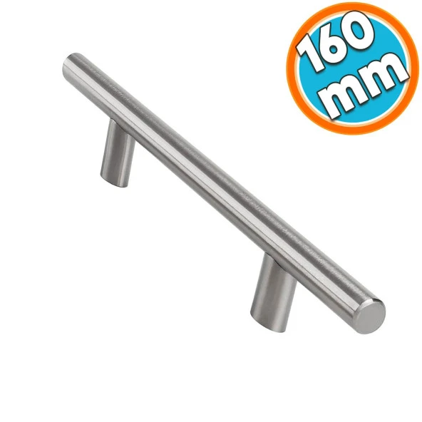 Mobilya Mutfak Çekmece Dolap Kapak Kulpu Kulbu 160 mm İnox Metal Kulp ürün görseli