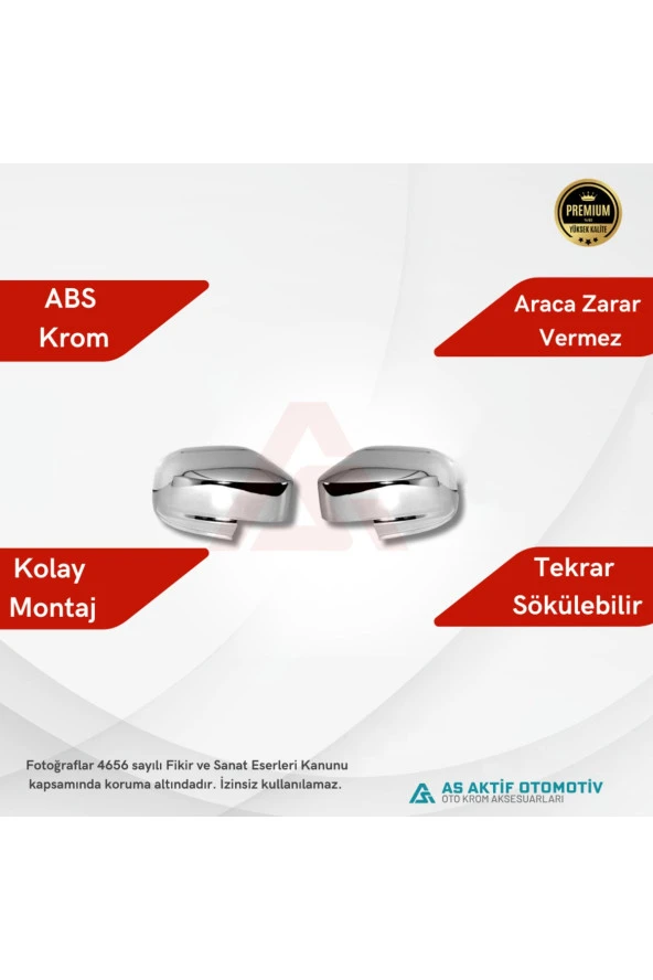 Volkswagen Caddy Mini Van Ayna Kapağı 2 Parça 2015 ve Üzeri Abs Krom - Resim 2