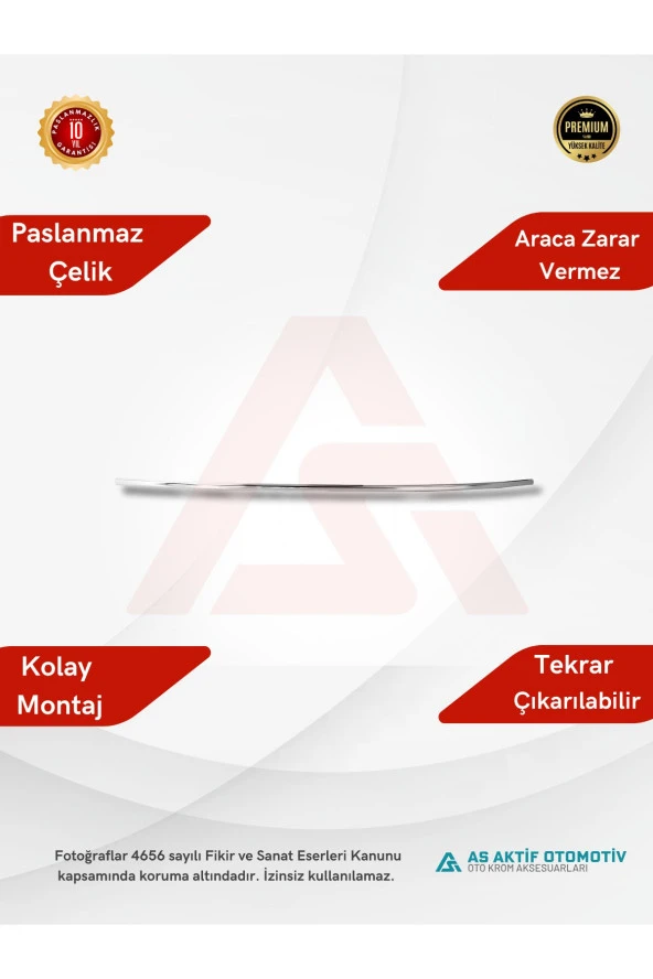 Volkswagen Transporter T5 Van Ön Tampon Çıtası 2003-2010 Krom Paslanmaz Çelik - 2