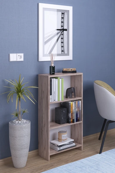 ABETE MOBİLYA 3 Raflı Kitaplık / Atlantik Çam - 2