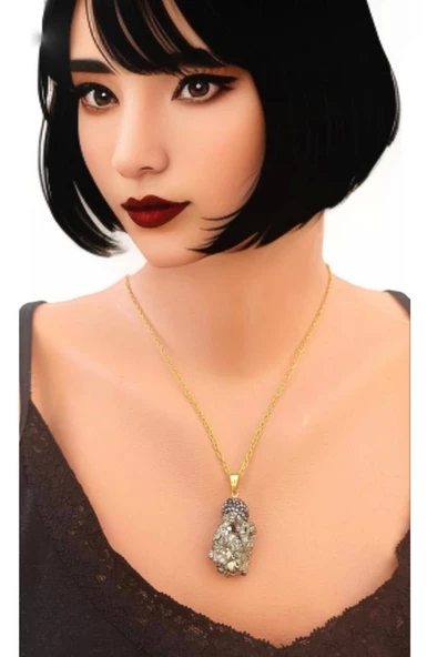 Doğal Pirit Kolye 605-1