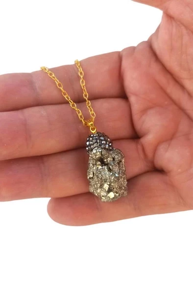 Doğal Pirit Kolye 605-1 - 2