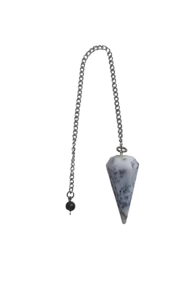 Merlinit, Dendritli Opal Doğal Taş Pandül - Sarkaç 305-3 - 3