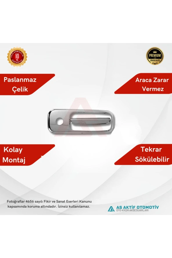 Volkswagen Caddy Mini Van Bagaj Açma 2 Parça 2003-2010 Krom Paslanmaz Çelik - 2