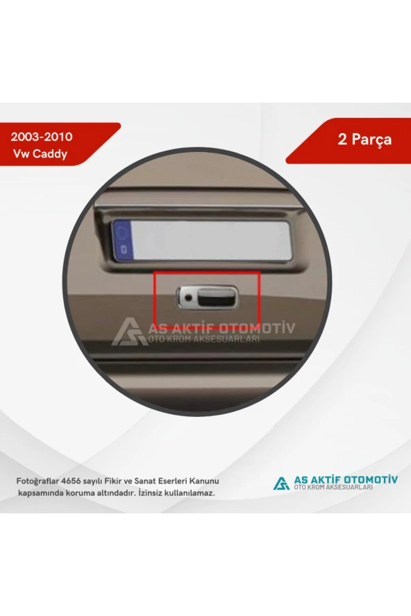 Volkswagen Caddy Mini Van Bagaj Açma 2 Parça 2003-2010 Krom Paslanmaz Çelik - 3