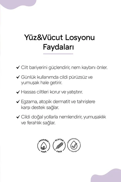 Clooe Organik Bebek Losyonu (250ml) - Argan Yağı, Zeytinyağı, Huş, Gül Suyu - Yenidoğan Kullanımına Uygun - 3