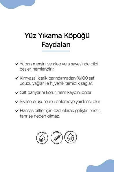 Clooe Organik Yüz Temizleme Köpüğü (150ml) - Yetişkin & Çocuk - Aloe Vera, At Kestanesi, Meyan Kökü - 3