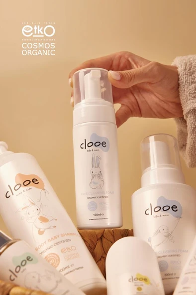 Clooe Organik Yüz Temizleme Köpüğü (150ml) - Yetişkin & Çocuk - Aloe Vera, At Kestanesi, Meyan Kökü - 3