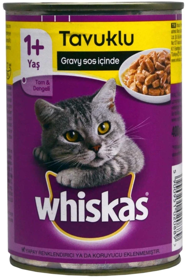Whiskas Tavuk Etli Kedi Konservesi 400gr ürün görseli 1