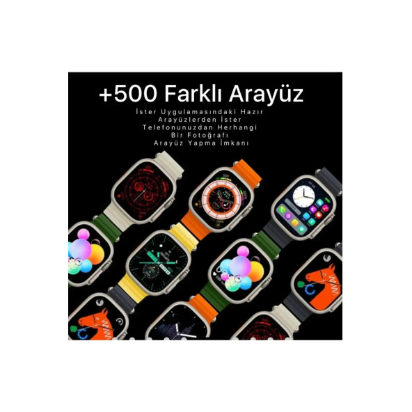 Watch 8 Ultra 45 Mm Full Full Premium Kalite Iphone Ve Android Uyumlu  Akıllı Saat Smartwatch - 6
