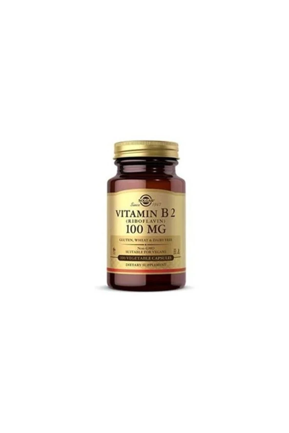 Solgar Vitamin B2 Riboflavin 100 Mg 100 Tablet
