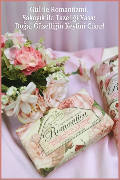 Nesti Dante Romantica Florentine Rose &peony Katı Sabun 250gr | Nemlendirici | Gül Ve Şakayık Özü - Resim 5