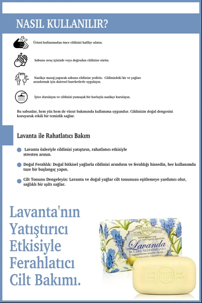 Nesti Dante Lavanda Blu Del Mediterraneo Katı Sabun 150 gr | Cilt Tonu Eşitleyici | Lavanta - 4