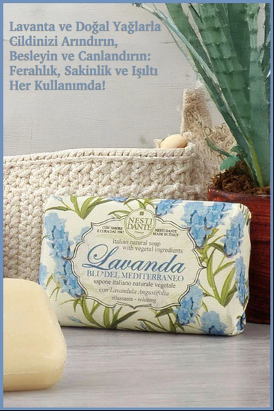 Nesti Dante Lavanda Blu Del Mediterraneo Katı Sabun 150 gr | Cilt Tonu Eşitleyici | Lavanta - 5
