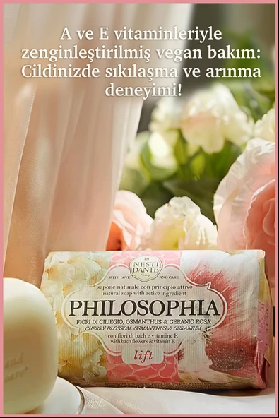Nesti Dante Philosophia Lift Katı Sabun 250 gr | Antiaging | A-E Vitamini - 5