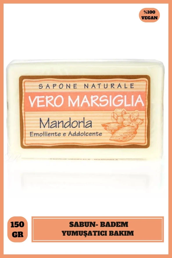 Sabun Vero Marsiglia Badem Vegan Bakım 150 g ürün görseli 1