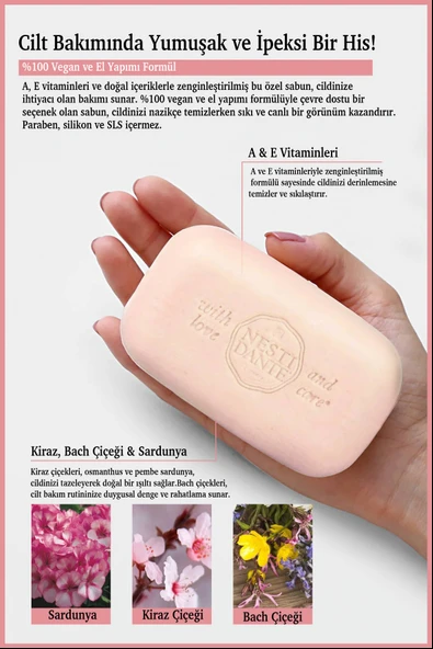 Nesti Dante Philosophia Prebiotic Katı Sabun 250 gr | Besleyici ve Nemlendirici |Beyaz Kil, Yulaf Sütü, Omega 3 - 3