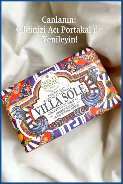 Nesti Dante Villa Sole Chinotto Di Amalfi Katı Sabun 250gr | Canlandırıcı Ve Antioksidan | Acı Portakal Özü - Resim 5