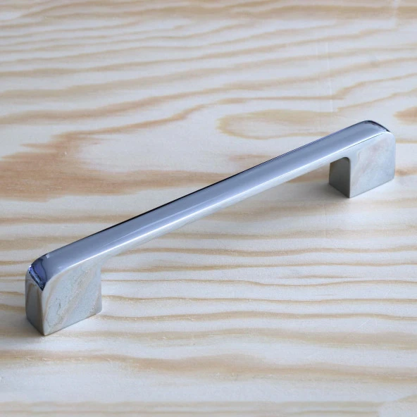 Mobilya Kulp Mutfak Dolabı Çekmece Dolap Kulpları Kapak Kulpu Kulbu Krom Renk 160 mm Metal - Resim 3