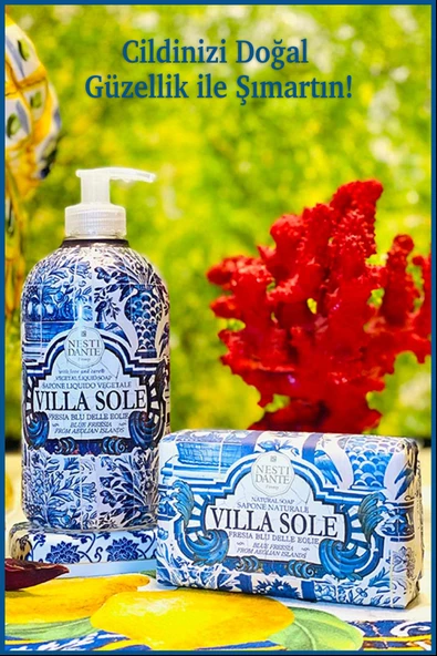 Nesti Dante Villa Sole Fresia Blu Delle Eoilie Sıvı Sabun 500ml l Canlandırıcı l Mavi Frezya Çiçeği Özü - Resim 5