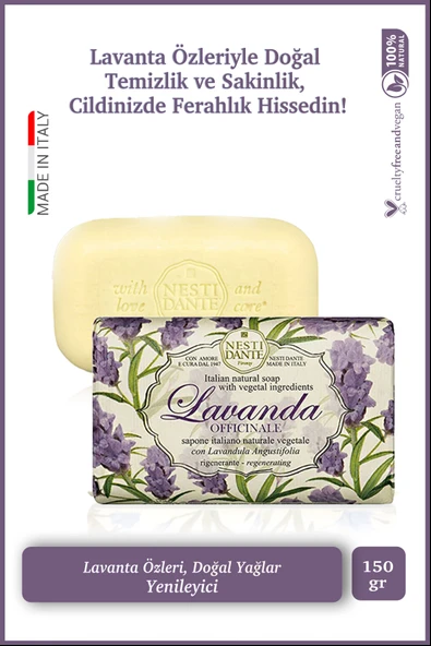 Nesti Dante Lavanda Officinale Katı Sabun 150g |Nemlendirici Ve Sakinleştirici| Lavanta ürün görseli 1