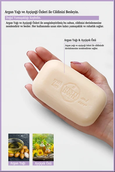 Nesti Dante Bio Natura Bush Raspberry & Netttle Katı Sabun 250gr | Yumuşatıcı |Ahududu ve Isırgan Otu - Resim 3