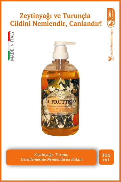 Nesti Dante Il Frutteto Olive Tangerine Sıvı Sabun 500ml | Canlandırıcı Bakım | Turunçgil, Zeytinyağı ürün görseli 1