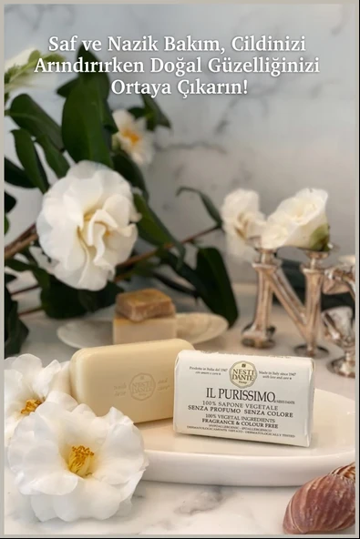 Nesti Dante Nesti Dante Il Purissimo %100 Saf Sabun Kokusuz Renksiz Hipoalerjenik Bakım 150 Gr - Resim 5