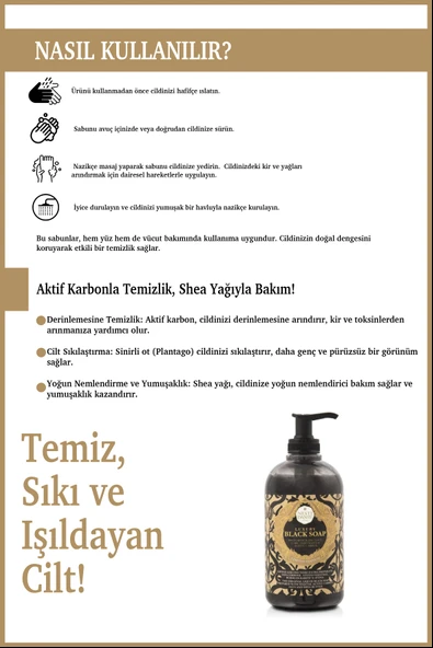 Nesti Dante Luxury Black Aktif Karbon Sıvı Sabun 500ml l Gözenek Arındırıcı l Shea Yağı,Sümbül, Yasemin Özü - 4