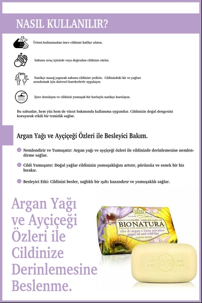 Nesti Dante Bio Natura Bush Raspberry & Netttle Katı Sabun 250gr | Yumuşatıcı |Ahududu ve Isırgan Otu - Resim 4