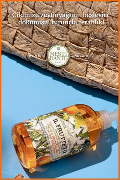 Nesti Dante Il Frutteto Olive Tangerine Sıvı Sabun 500ml | Canlandırıcı Bakım | Turunçgil, Zeytinyağı - Resim 5