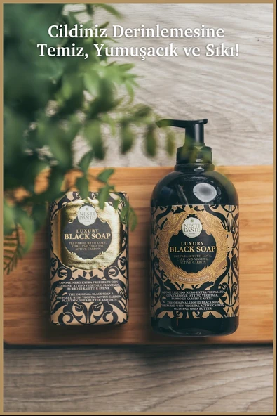 Nesti Dante Luxury Black Aktif Karbon Sıvı Sabun 500ml l Gözenek Arındırıcı l Shea Yağı,Sümbül, Yasemin Özü - 5