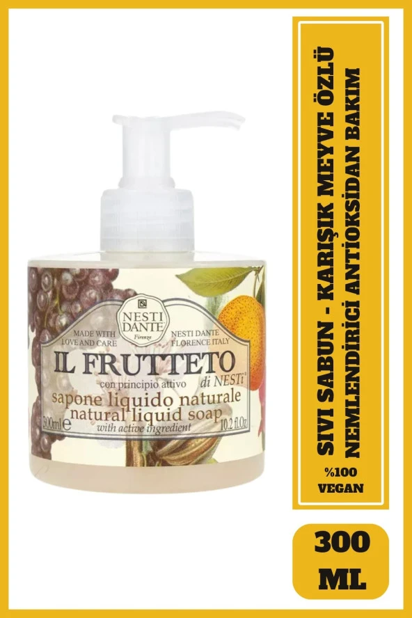 Sıvı Sabun IL Frutteto Mixed Karışık Meyveli Vegan Bakım 300 ml