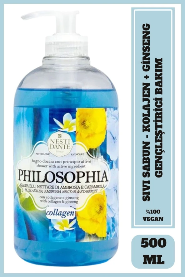 Sıvı Sabun Philosophia Kolajen İçerikli Besleyici Vegan Bakım 500 ml