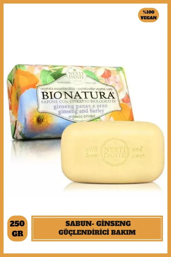 Sabun Bionatura Ginseng ve Arpa Arındıcı Vegan Bakım 250 g ürün görseli 1