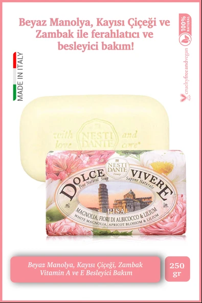 Sabun Dolce Vivere Pisa Vegan Bakım 250 g ürün görseli 1