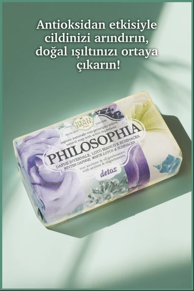Nesti Dante Philosophia Detox Katı Sabun 250 gr | Detoks ve Aydınlatıcı | Defne, Lotus Çiçeği, Beyaz Nilüfer - Resim 5