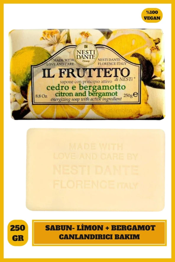 Sabun IL Frutteto Limon ve Bergamot Vegan Bakım 250 g - 1