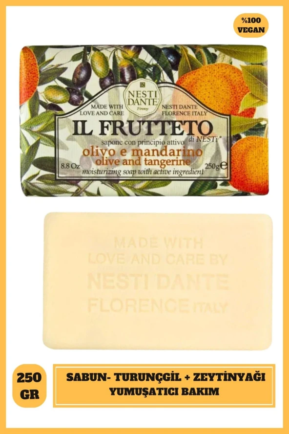 Sabun IL Frutteto Zeytinyağı ve Turunçgil Vegan Bakım 250 g