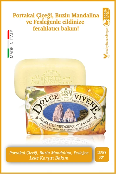 Sabun Dolce Vivere Capri Turunçgil Kokusu Vegan Bakım 250 g