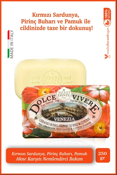 Sabun Dolce Vivere Venezia Vegan Bakım 250 g ürün görseli 1
