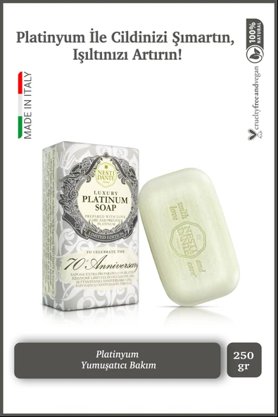 Nesti Dante Luxury Platinum Katı Sabun 250 gr Nemlendirici Ve Besleyici  Platinyum